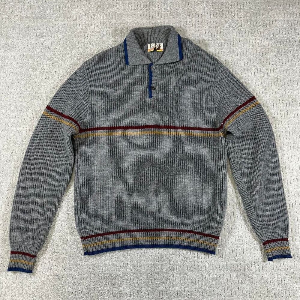 Pendleton Men's Grey and Blue Jumper
